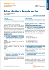 Practical Law Company - Lending and taking security in Bermuda overview 2014