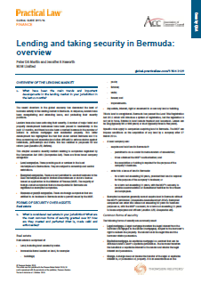 Practical Law Company - Lending and Taking Security in Bermuda 2015/16