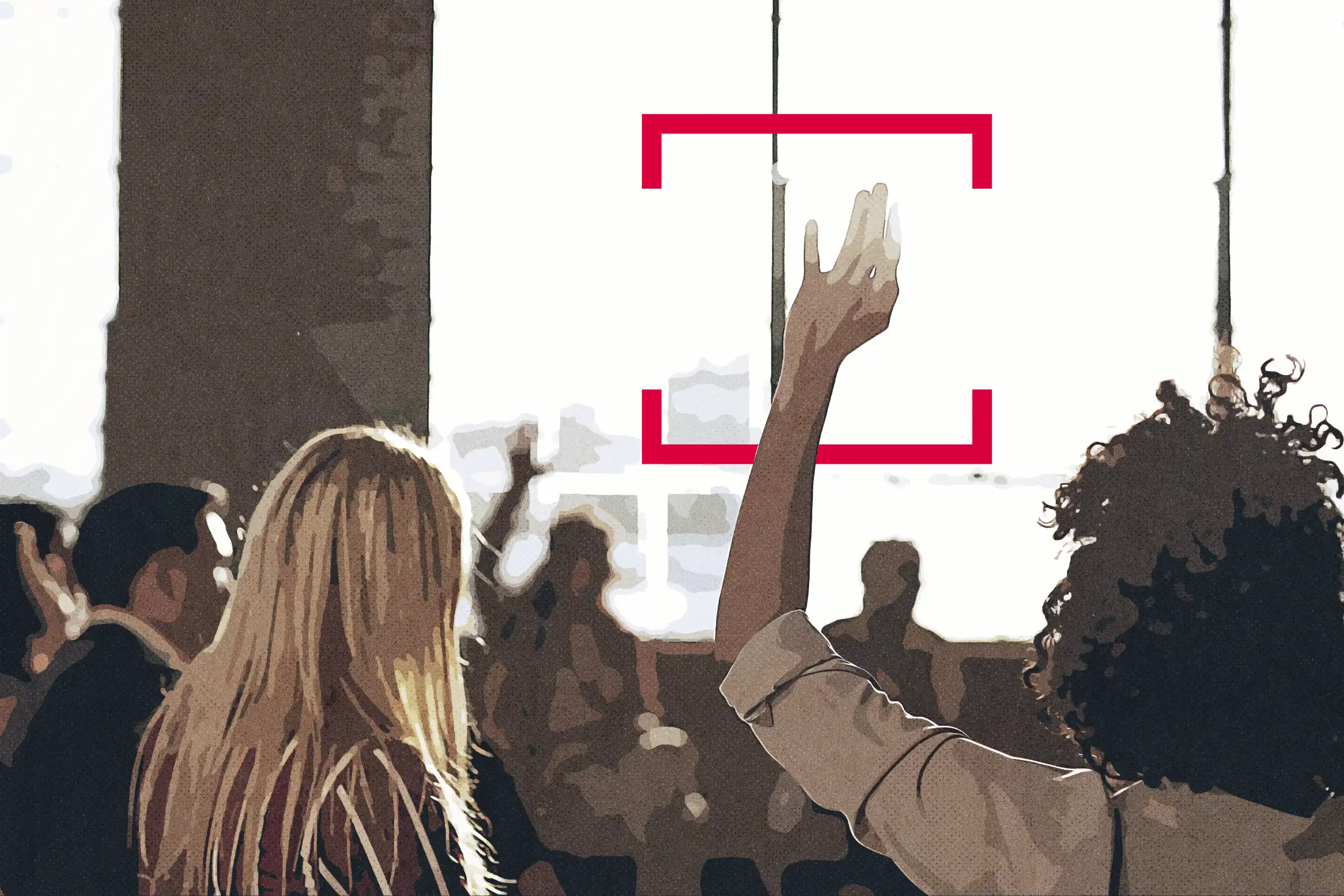 MJM a leading Bermuda Law Firm legal clinic woman raising hand to ask a question